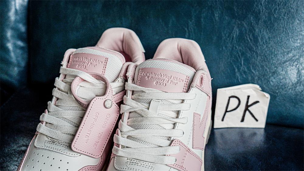 PK GOD OFF-WHITE Out Of Office OOO Low Tops Pink RETAIL MATERIALS READY TO SHIP